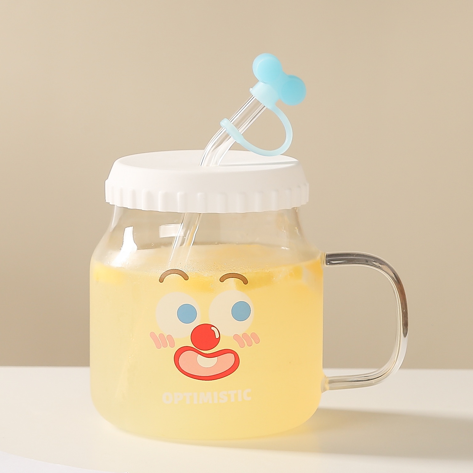 Straw Mug with Handle