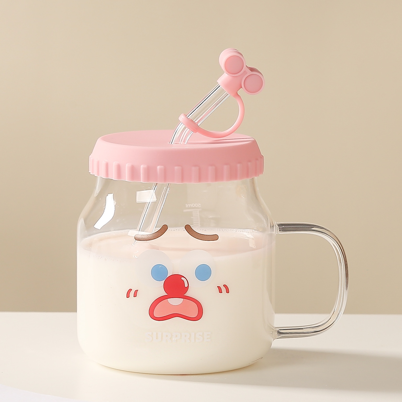 Straw Mug with Handle